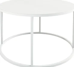 Table basse en acier blanc 60x45cm Vesina X - Metallbude
