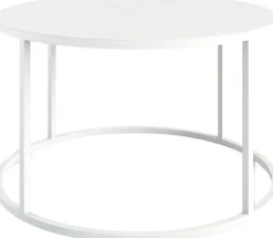 Table basse en acier blanc 60x45cm Vesina X - Metallbude