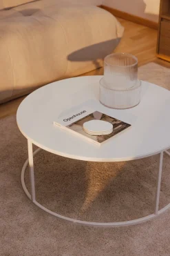 Table basse en acier blanc 60x45cm Vesina X - Metallbude
