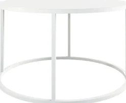 Table basse en acier blanc 60x45cm Vesina X - Metallbude