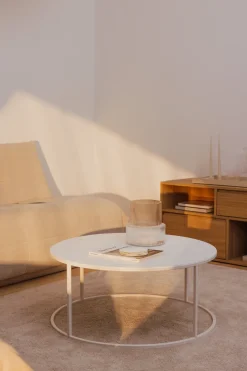 Table basse en acier blanc 60x45cm Vesina X - Metallbude