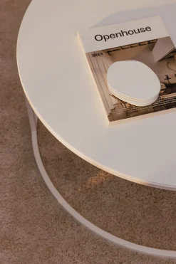 Table basse en acier blanc 60x45cm Vesina X - Metallbude
