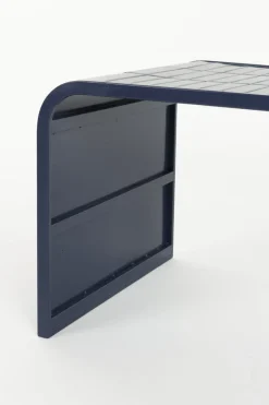 Table basse en acier bleu 47x80x40cm Tiles - Zuiver
