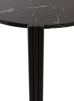 Table basse en acier et marbre noir 45 x 80 cm Tribus - AYTM