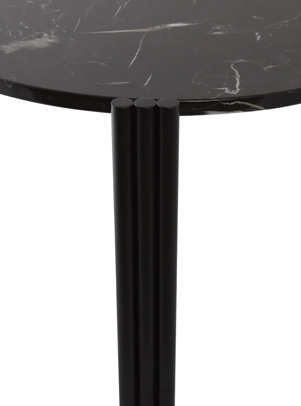 Table basse en acier et marbre noir 45 x 80 cm Tribus - AYTM