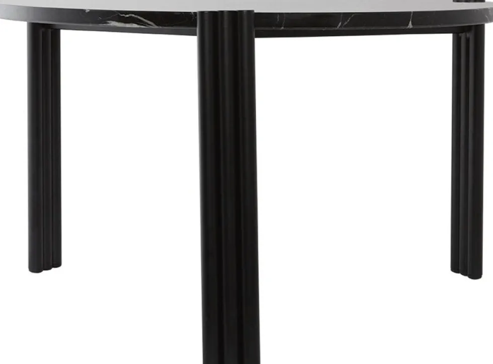 Table basse en acier et marbre noir 35 x 60 cm Tribus - AYTM