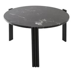 Table basse en acier et marbre noir 35 x 60 cm Tribus - AYTM