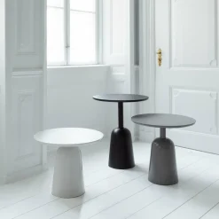 Table basse en acier grise Turn table Grey - Normann Copenhagen