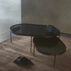 Table basse en acier marron 96 cm NoNo - Audo