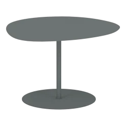 Table basse en acier mat orage 40 cm Galet 01 - Matière Grise
