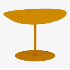Table basse en acier mat safran 39 cm Galet 02 - Matière Grise