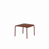 Table basse en acier thermolaqué inoxydable rouge brique 50x38cm Panorama - TIPTOE