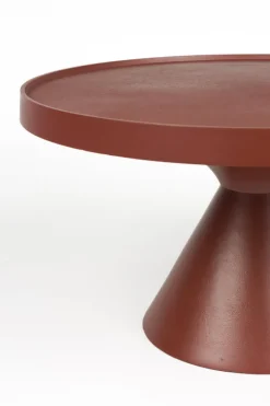 Table basse en aluminium rouge brique 60x33cm Floss - Zuiver