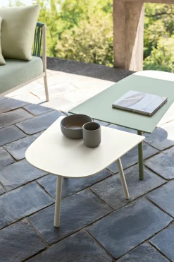 Table basse en aluminium vert 56 x 38 cm Mosaiko - Fast Spa