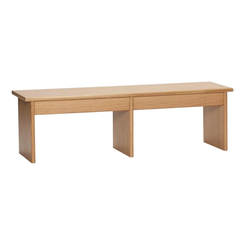 Table basse en bois de chêne naturel 99x30x30cm Doppio - Hübsch