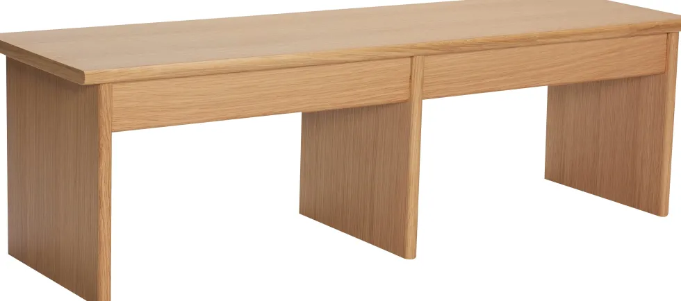 Table basse en bois de chêne naturel 99x30x30cm Doppio - Hübsch