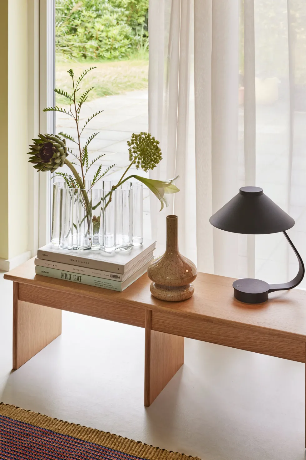 Table basse en bois de chêne naturel 99x30x30cm Doppio - Hübsch