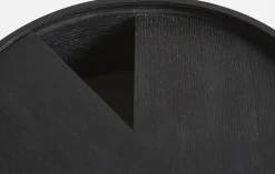 Table basse en bois de frêne noir 89x38cm Arc - Woud
