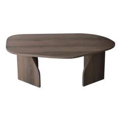 Table basse en bois marron foncé 100x60x35cm Rock - Home Design