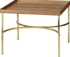 Table basse en chêne et métal doré Unity - AYTM