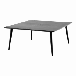 Table basse en chêne massif laqué noir 90 x 90 x 40 cm In Between SK24 - &tradition