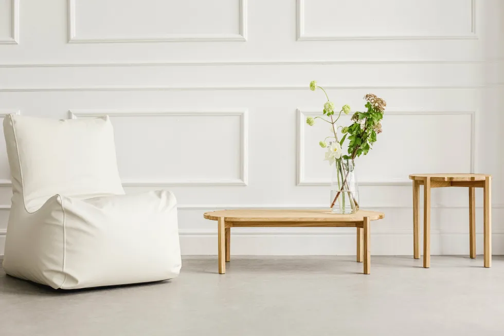 Table basse en chêne naturel 100 cm Pinion - Emko