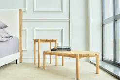 Table basse en chêne naturel 100 cm Pinion - Emko