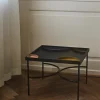 Table basse en chêne noir et métal doré Unity - AYTM
