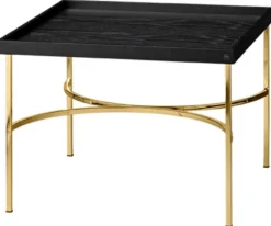 Table basse en chêne noir et métal doré Unity - AYTM
