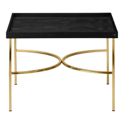 Table basse en chêne noir et métal doré Unity - AYTM