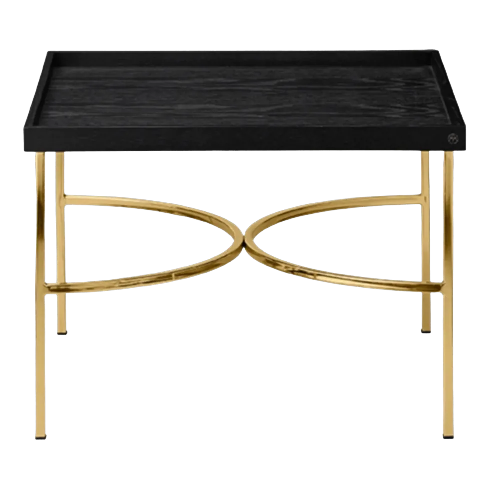 Table basse en chêne noir et métal doré Unity - AYTM