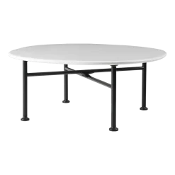 Table basse en céramique blanc palourde 75x75 cm Carmel - Gubi
