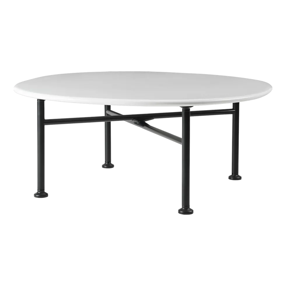 Table basse en céramique blanc palourde 75x75 cm Carmel - Gubi