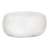 Table basse en fibre d'argile blanche 60x43x31cm Pebble - Pomax