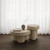 Table basse en fibre de béton mélangé chai 70x37cm Gear - NORR11