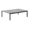 Table basse en grès bleu pâle wavy et chêne foncé 85 x 120 cm Couple - Muuto