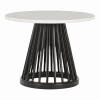 Table basse en marbre blanc et bois de bouleau noir Fan - Tom Dixon