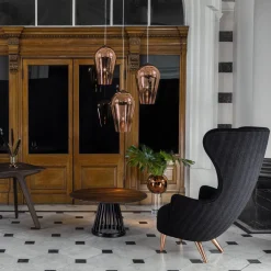 Table basse en marbre blanc et bois de bouleau noir Fan - Tom Dixon