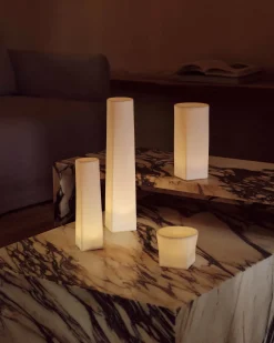Table basse en marbre calacatta viola 100 x 38 cm Plinth Bridge - Audo