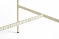 Table basse en marbre et piètement en acier beige 80 x 49 x 40 cm Rebar - Hay