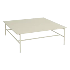 Table basse en marbre et piètement en acier beige100 x 104 x 33 cm Rebar - Hay