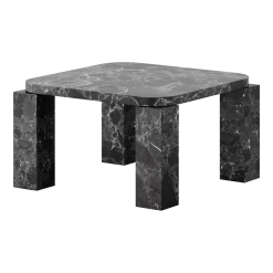 Table basse en marbre noir costa 60 x 60 cm - New works