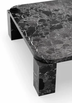 Table basse en marbre noir costa 82 x 82 cm - New works
