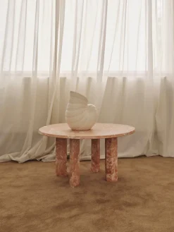 Table basse en marbre rose 67x35cm Taula - Ferm Living
