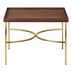 Table basse en noyer et métal doré Unity - AYTM