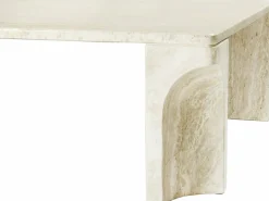 Table basse en pierre calcaire blanche 140x30 cm Doric - Gubi