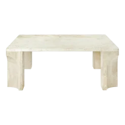 Table basse en pierre calcaire blanche 80x30 cm Doric - Gubi