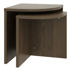 Table basse gigogne en bois carob brown 43x47cm Combine - Karup Design