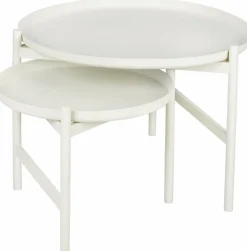 Table basse gigogne en fer blanche Turner Table - Broste Copenhagen