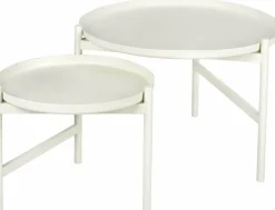 Table basse gigogne en fer blanche Turner Table - Broste Copenhagen